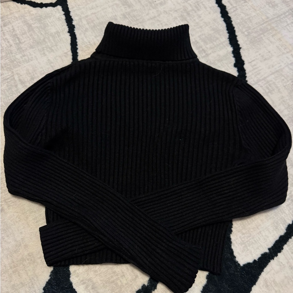 Black Turtleneck Top